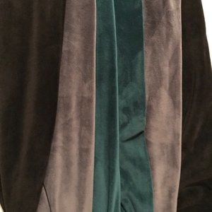 Cuddl Duds Double Plush Velour Leggings (Lot of 3 pair: Gray, Green, Black)